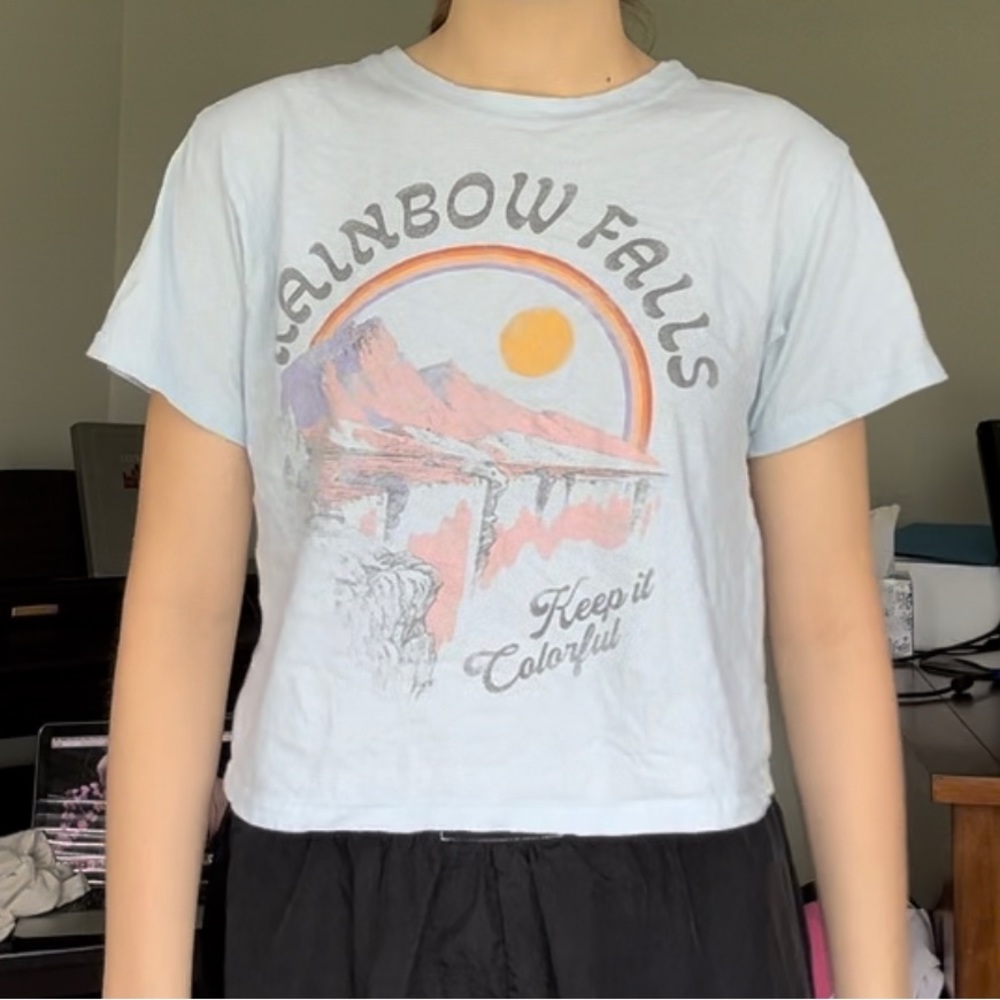 MIGHTY FINE rainbow graphic tee